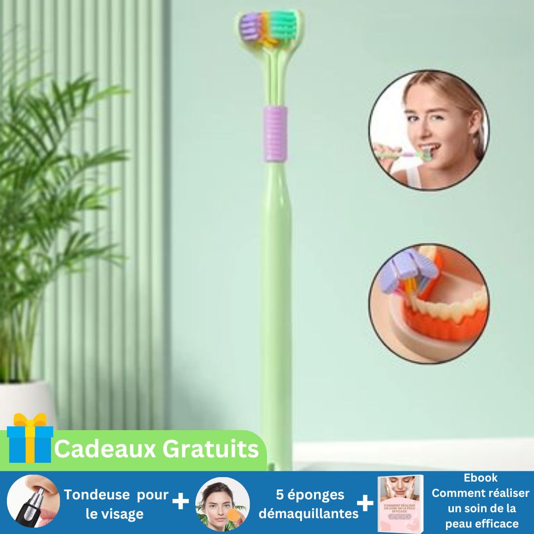 HEALTHYTEETH™ - Brosse à dents à trois faces